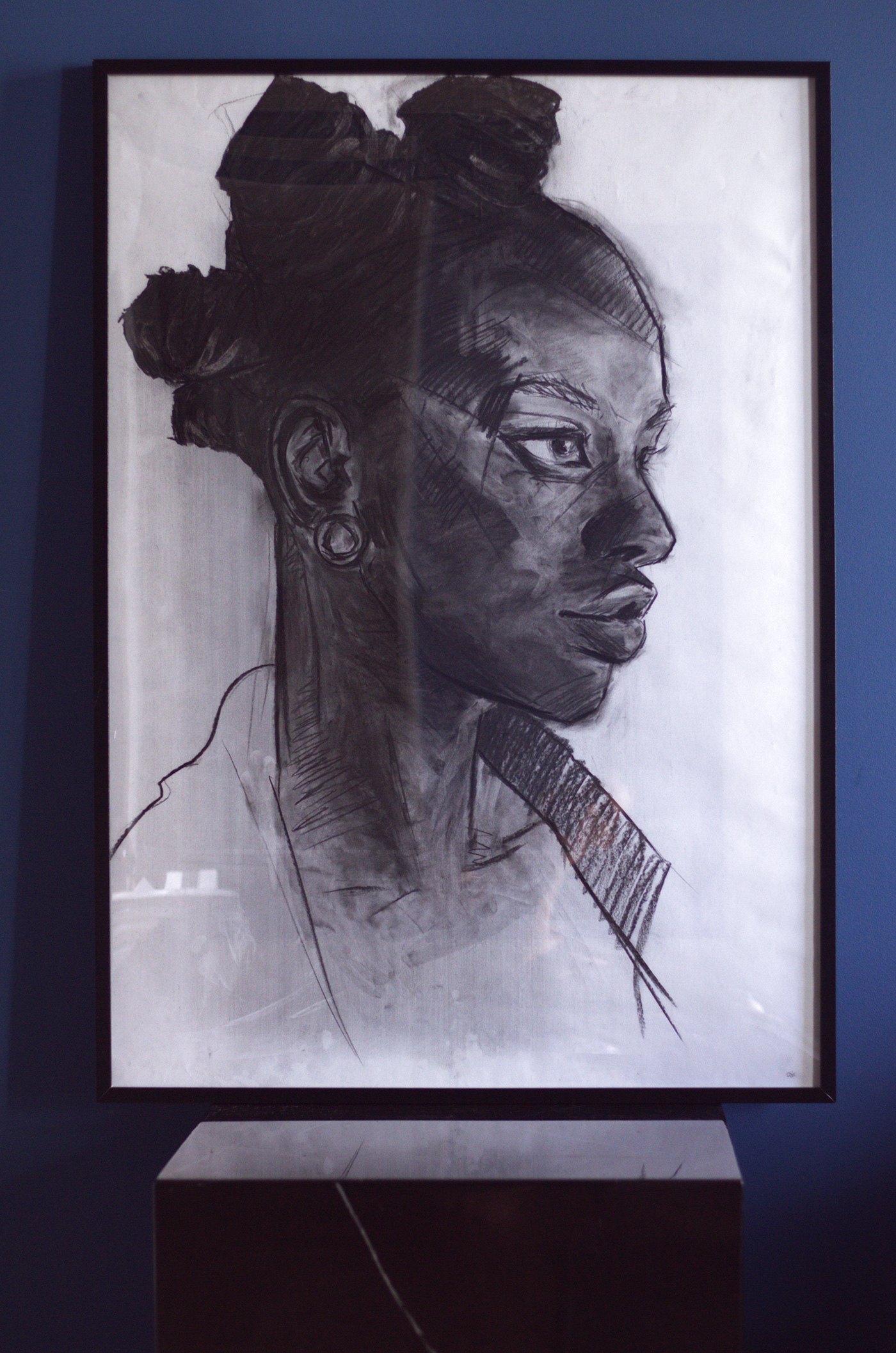 Drawing  charcoal black and white monochrome art women black Love artwork Exhibition 