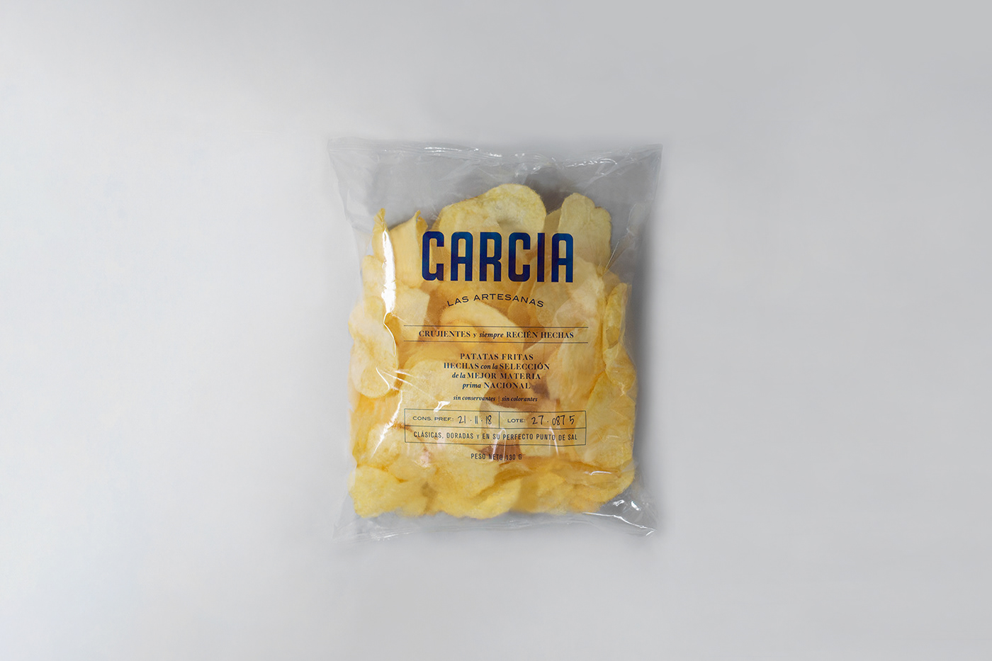 Packaging chips bag potatoes redesign honest tradition plastic minimal snack