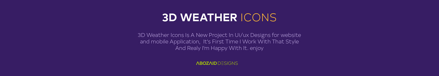 3D Abozaid c4d colors icons mobile octane Render UI weather