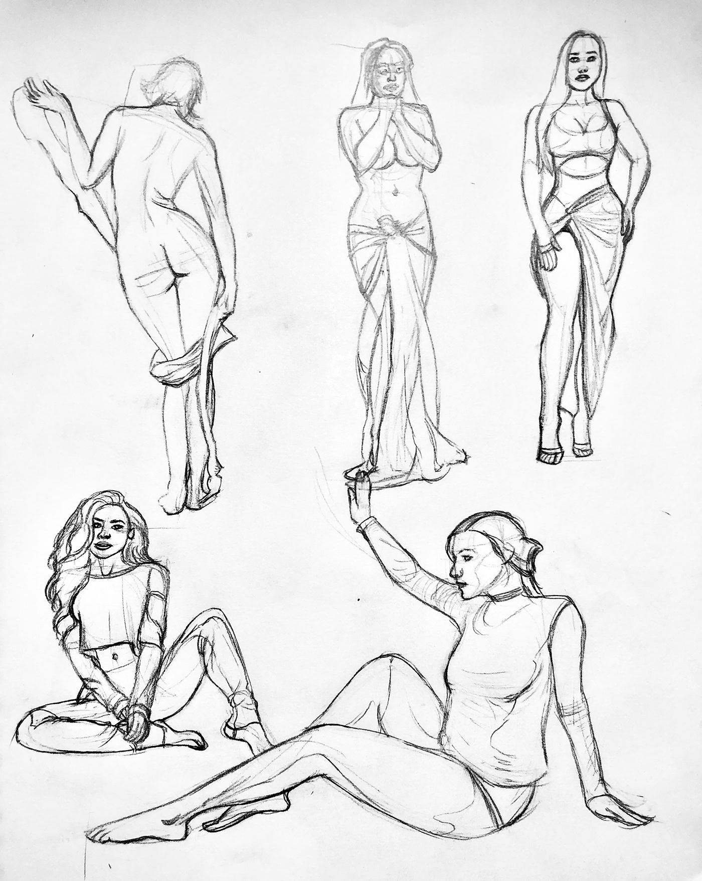 sketchbook graphite femalefigure femaleportrait