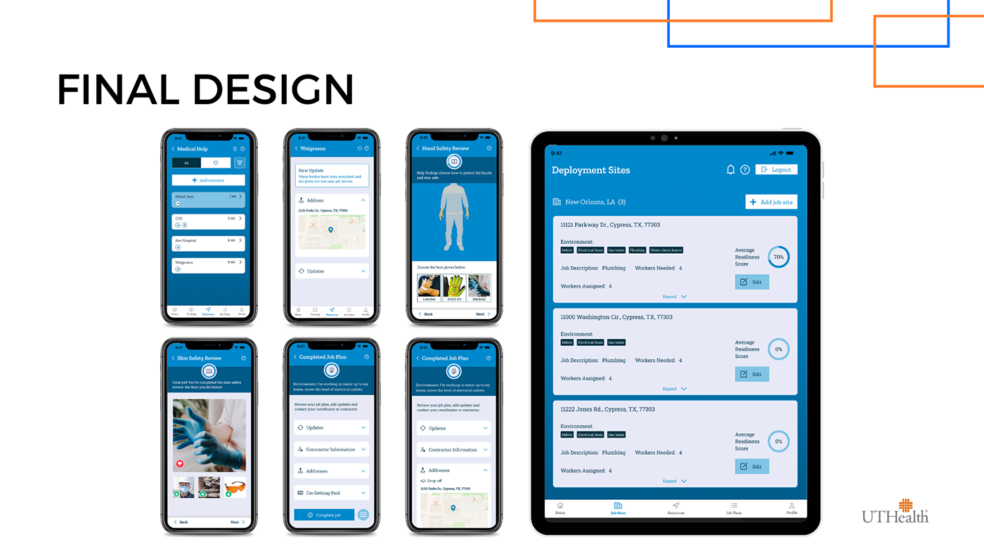 UX design UI/UX Mobile app Figma sketch app UT Health Science