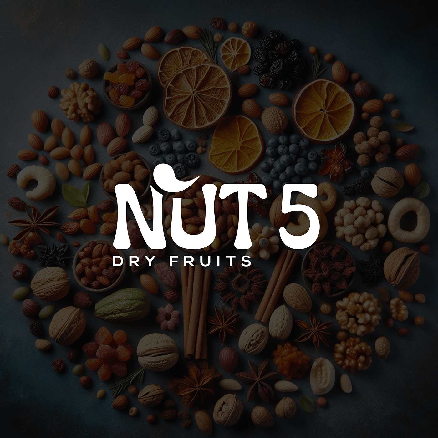 Logo Design nut logo design nut logo dryfruits dryfruitslogodsign dryfruits&nuts Graphic designs branding  identity dry fruits logo