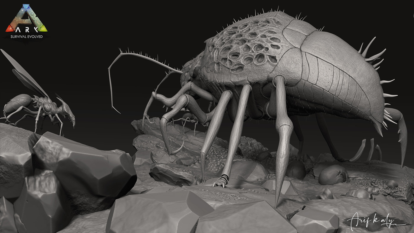 3drender ark bug creature fantasy hive insect Sculpt survival swarm