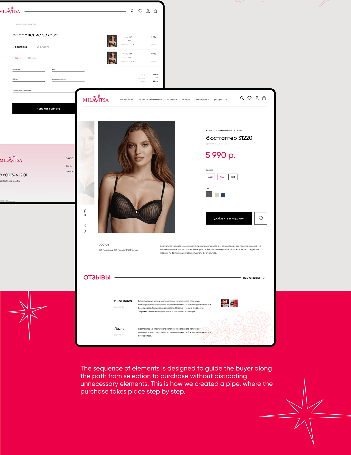 beauty Ecommerce Fashion  lingerie store UI UI/UX ux Web Design  Website
