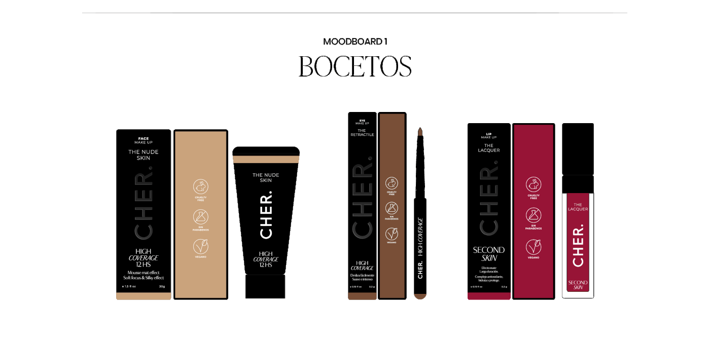 packaging design rebranding cosmetic packaging makeup Identity Design Packaging visual identity brand investigation cher beauty
