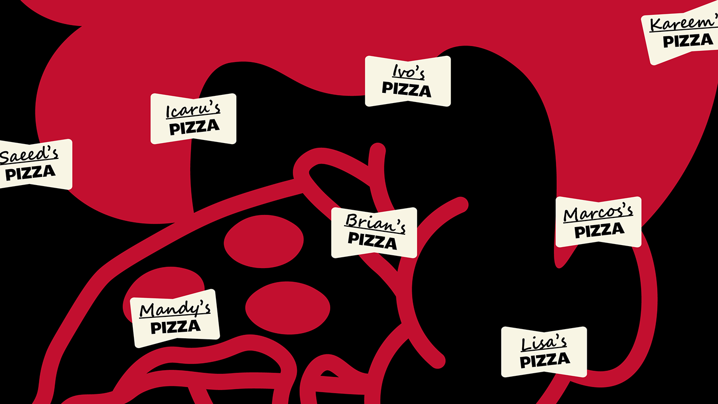 Pizza Food  restaurant Logotype Brand Design branding  Character design  logo brand identity Fast food