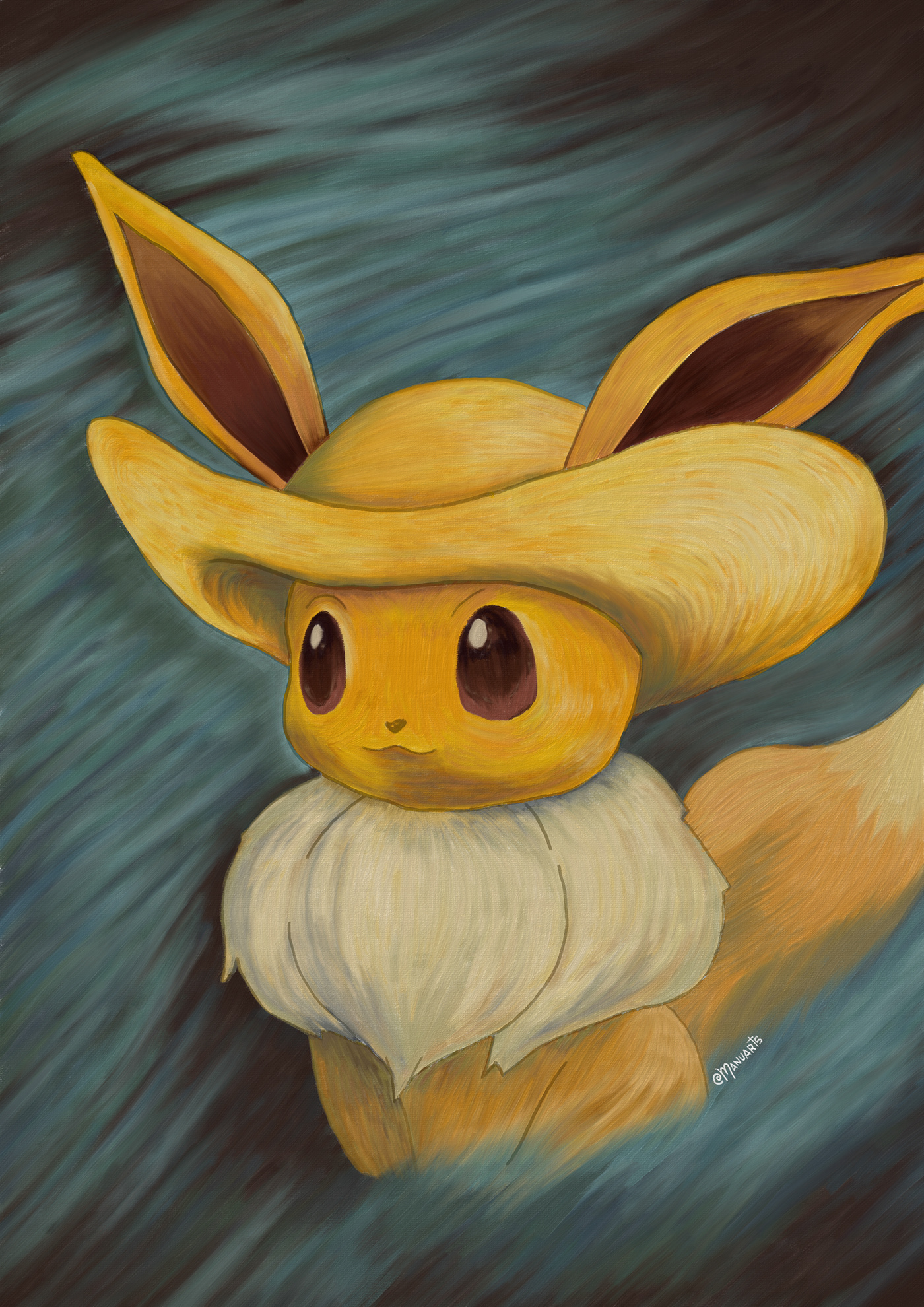 painting   photoshop Graphic Designer dibujo pintura Pokemon van gogh impresionismo vangoghillustration