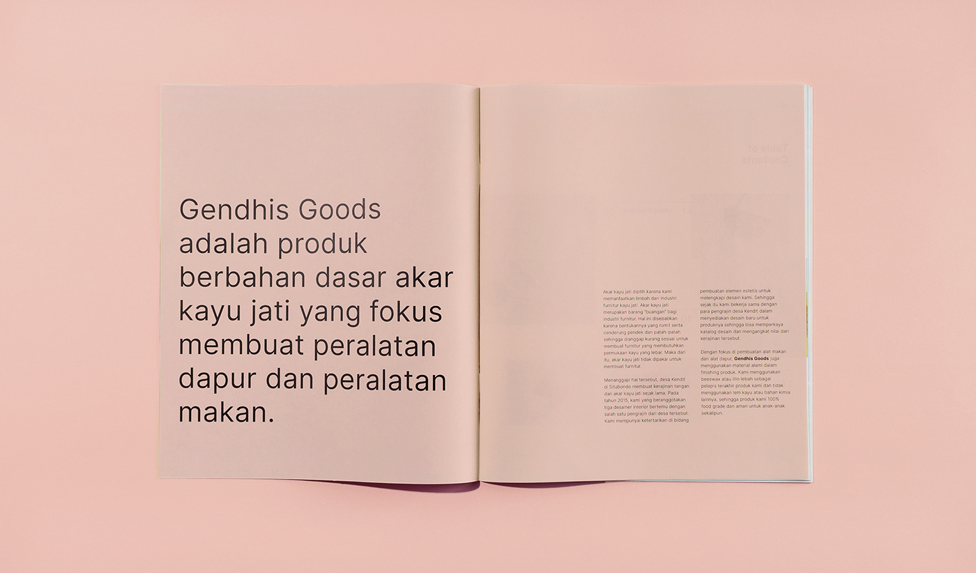 book catalog editorial design  graphic design  Layout minimalist Product Photography teak wood