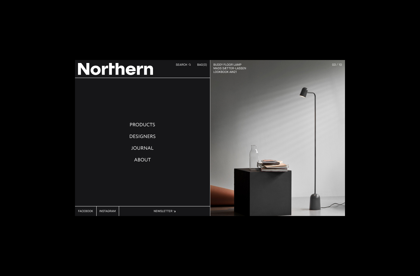 clean concept design furniture minimal mobile redesign UI ux Website