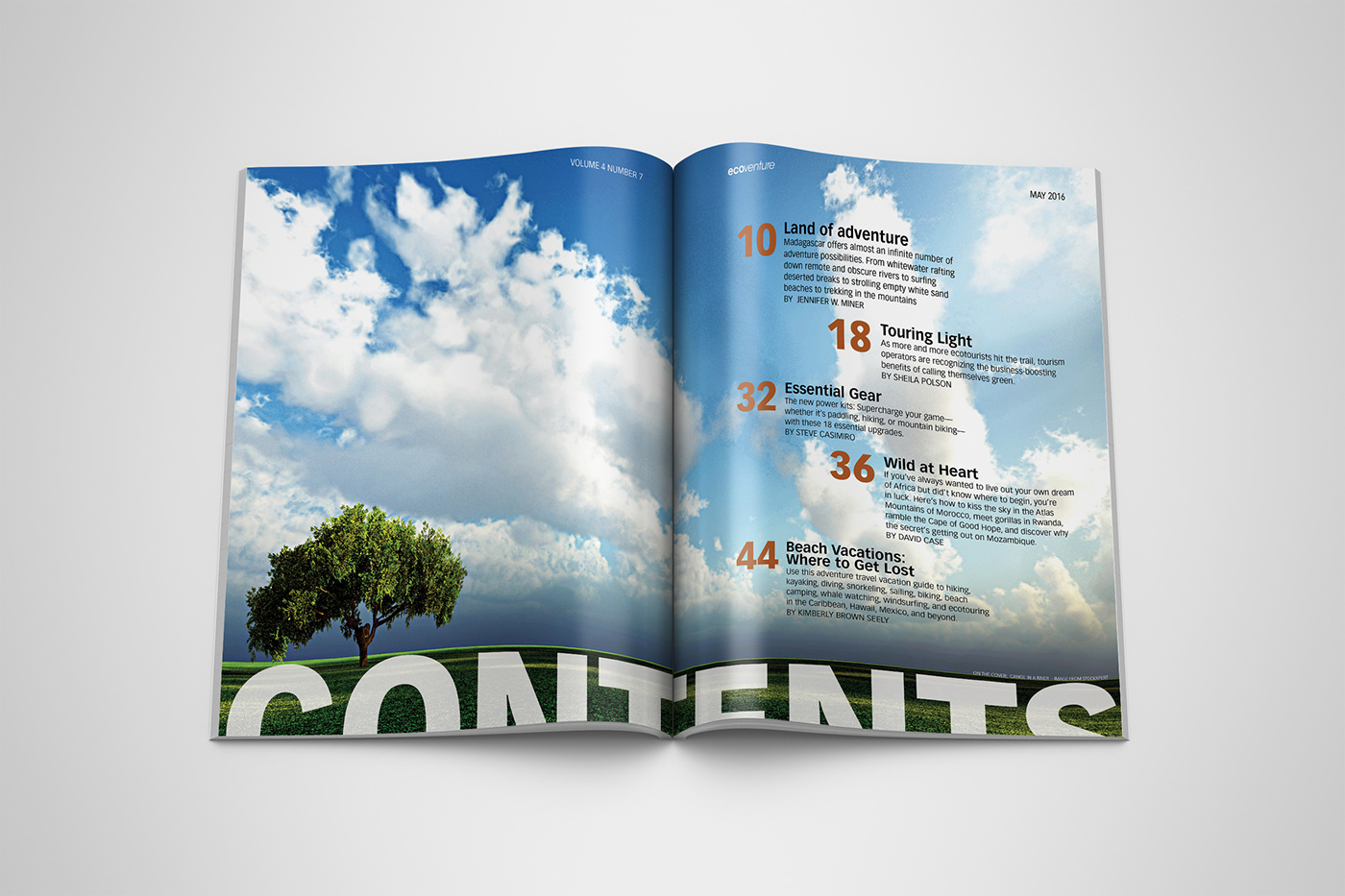 branding  ecotourism graphic design  Layout Design logo magazine page layout