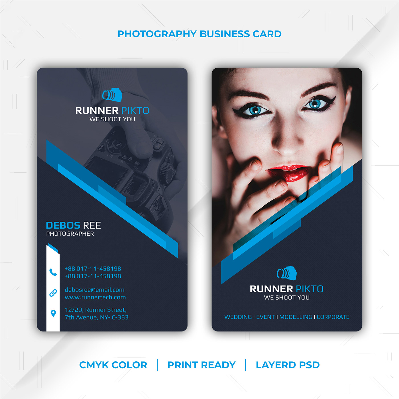 Photography Business Card on Behance Throughout Photography Business Card Template Photoshop