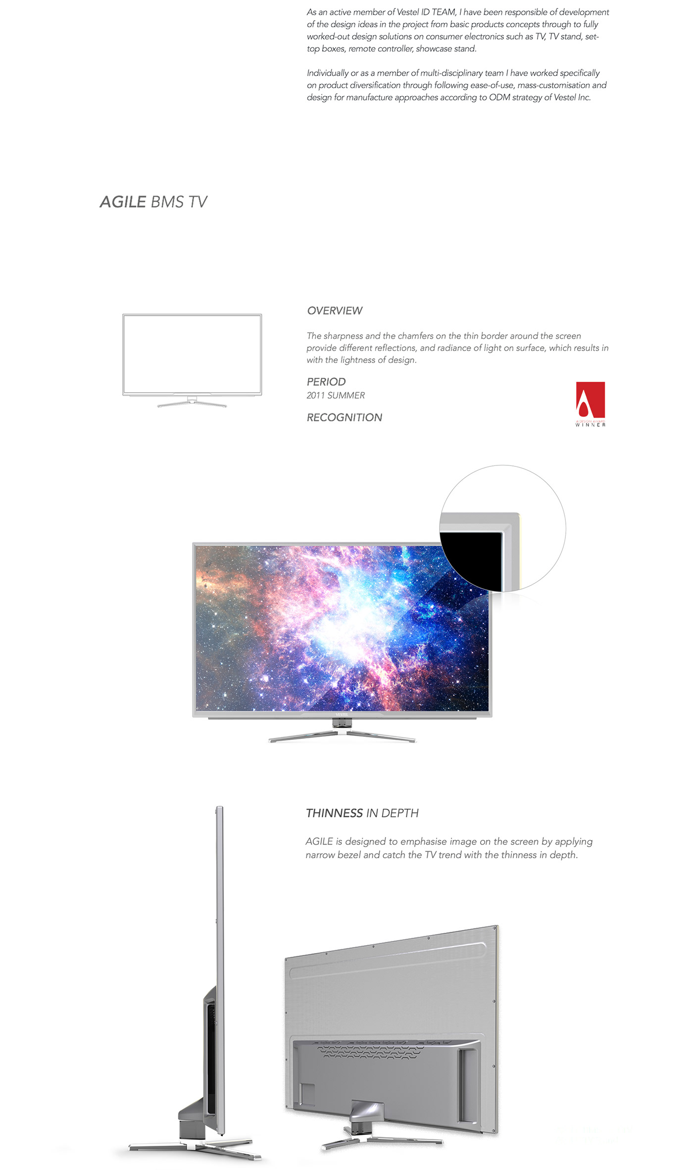 Adobe Portfolio consumer electronics tv set top RCU product design 