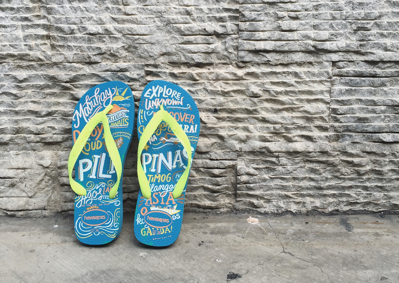 havaianas philippines lettering abbey sy Travel Lakbay adventure filipino filipinas Brazil flip flops Pinoy design