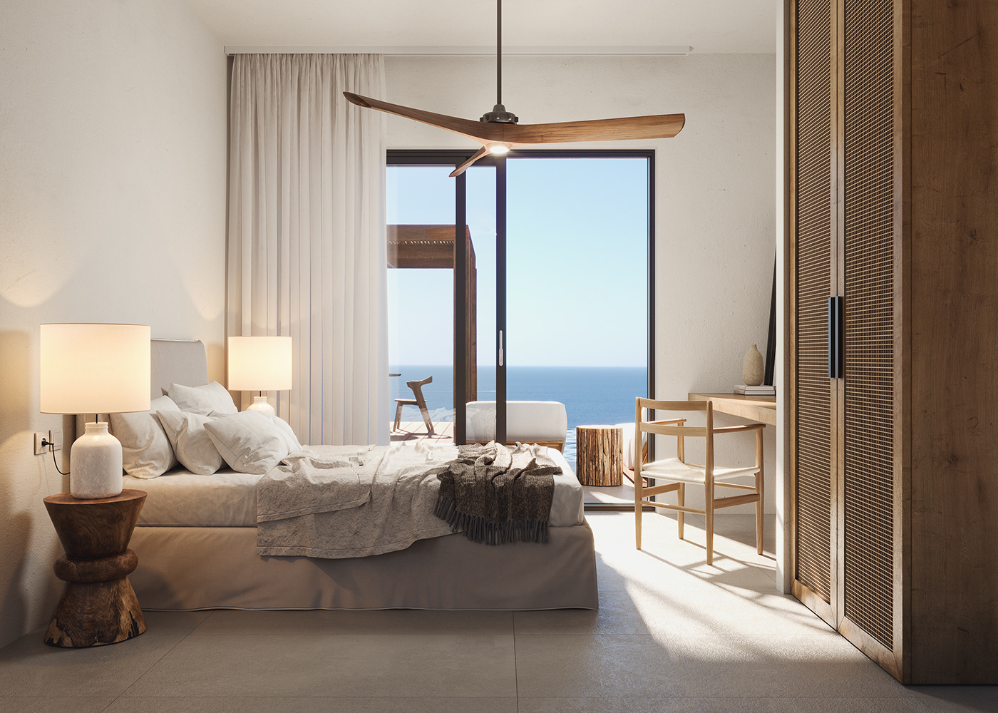 3ds max architecture corona render  Greece Interior interior design  Render Villa visualisation