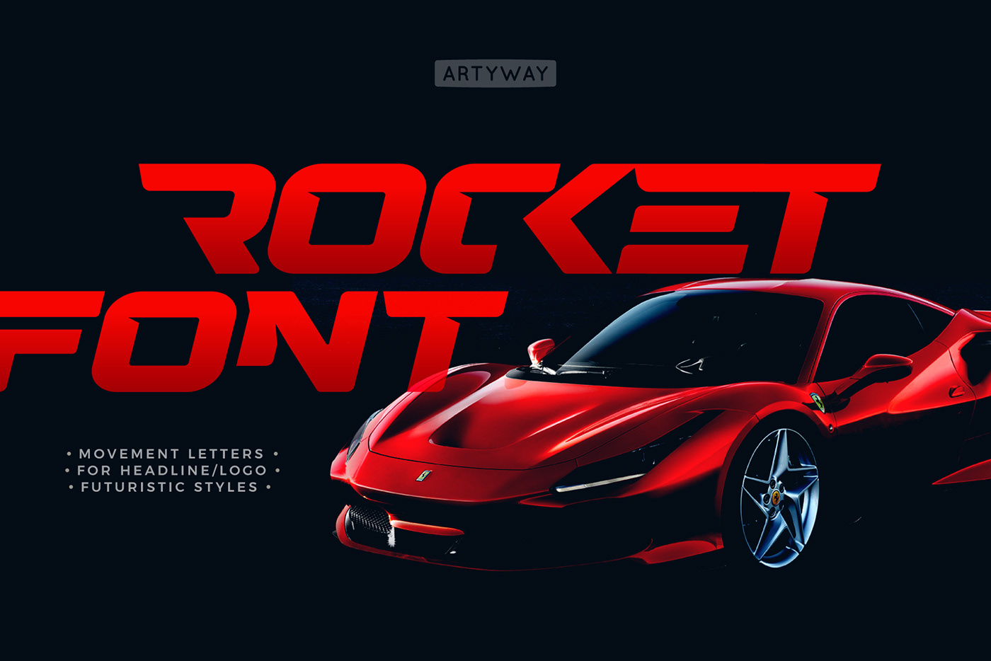 Auto automotive   car font Headline race rcing rocket speed Typeface