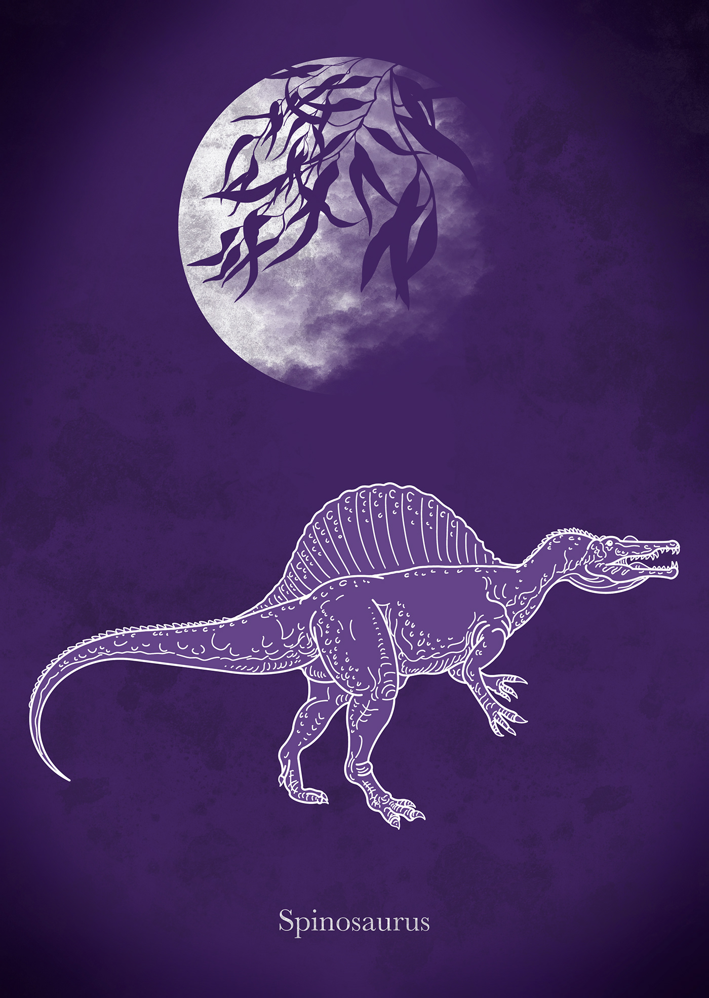 Dinosaur Fossil fossils minimal moon outline stroke creatures earth simple