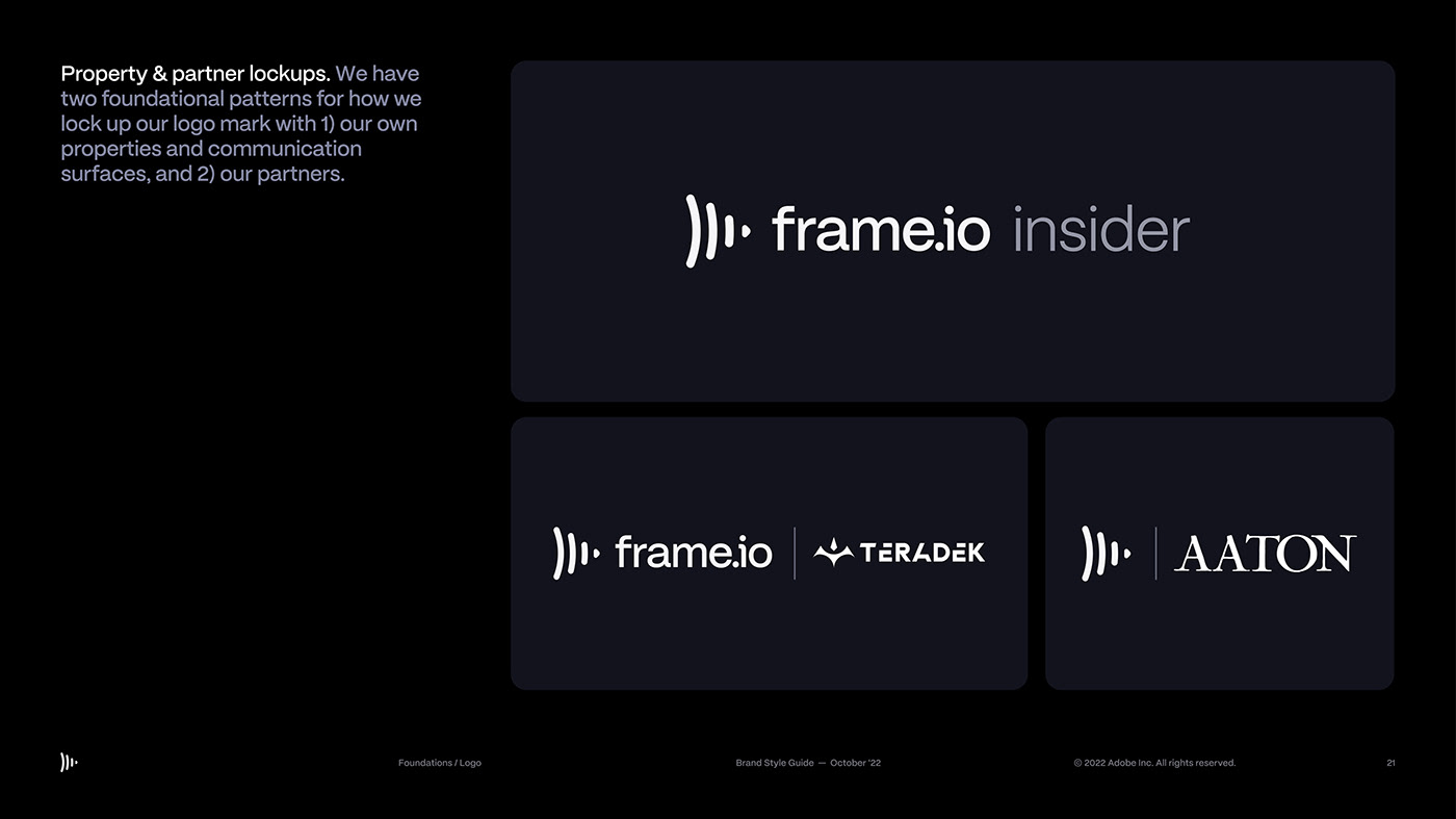 frame.io brand book brand style guide visual identity Brand Design brand identity brand guidelines design identity Identity Design
