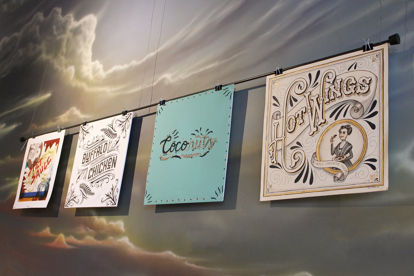 Utah Valley art show Calligraphy   Food  gallery Provo ILLUSTRATION  digital HAND LETTERING brush