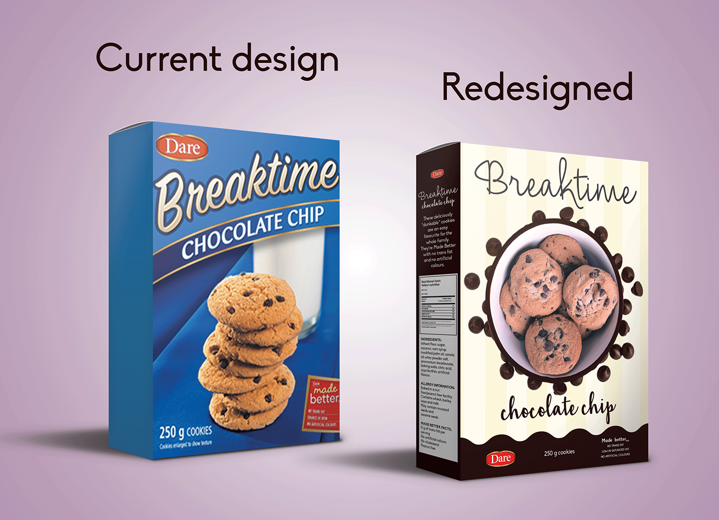 redesign package design  cookies Food 