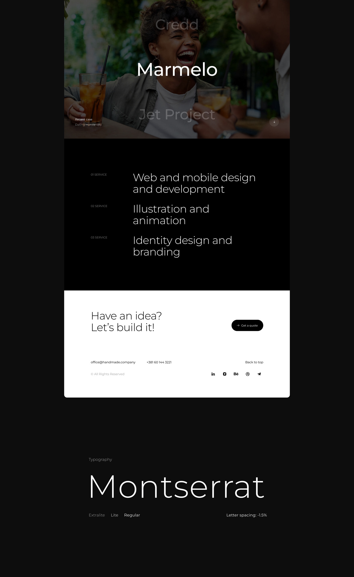 adobe agency design Figma Minimalism studio UI ux Website
