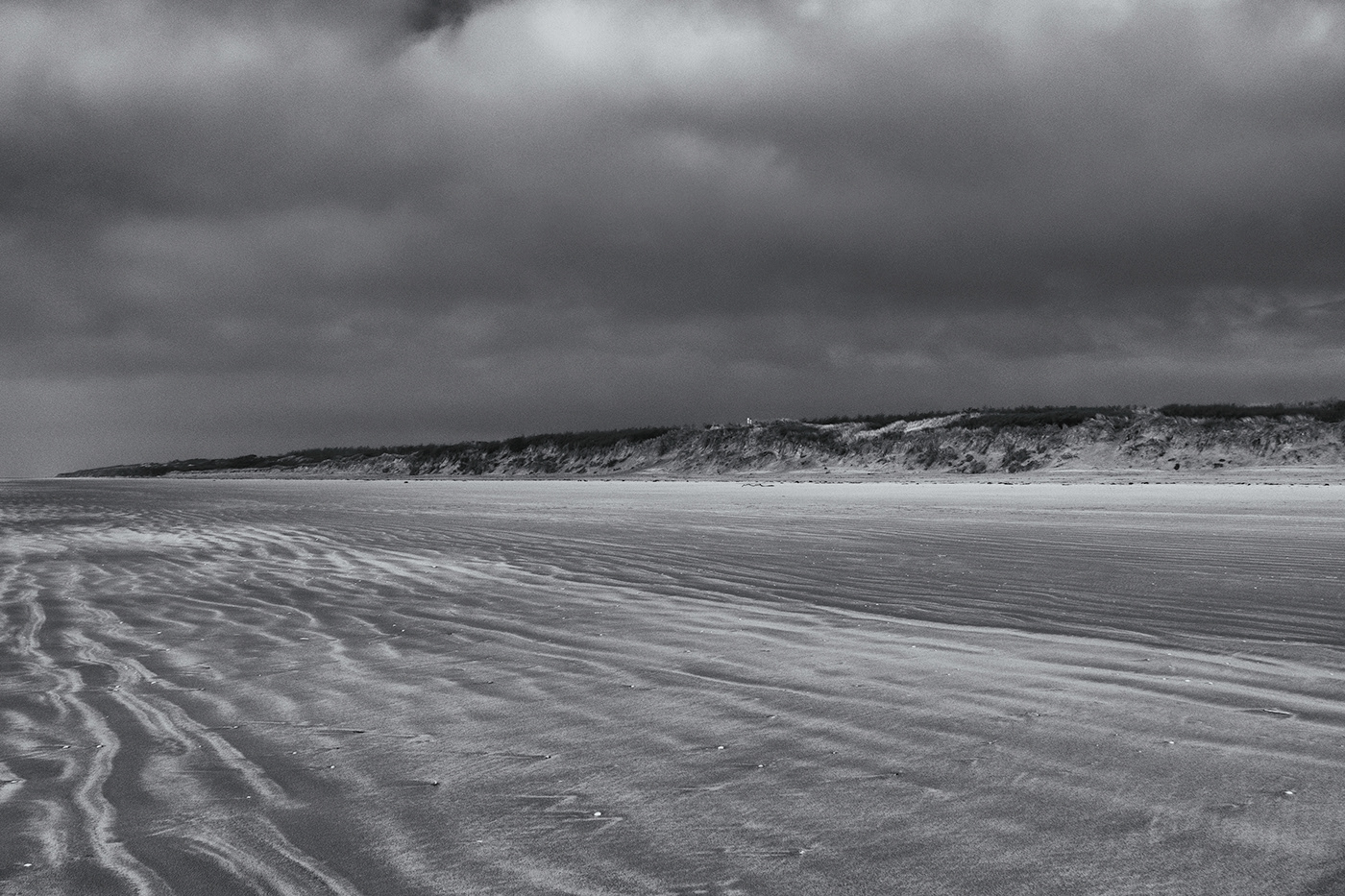Wales Coastal Path clouds beach
