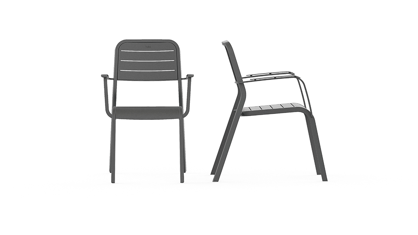 hyba aluminium chair Outdoor garden jarden chaise fauteuil armchair