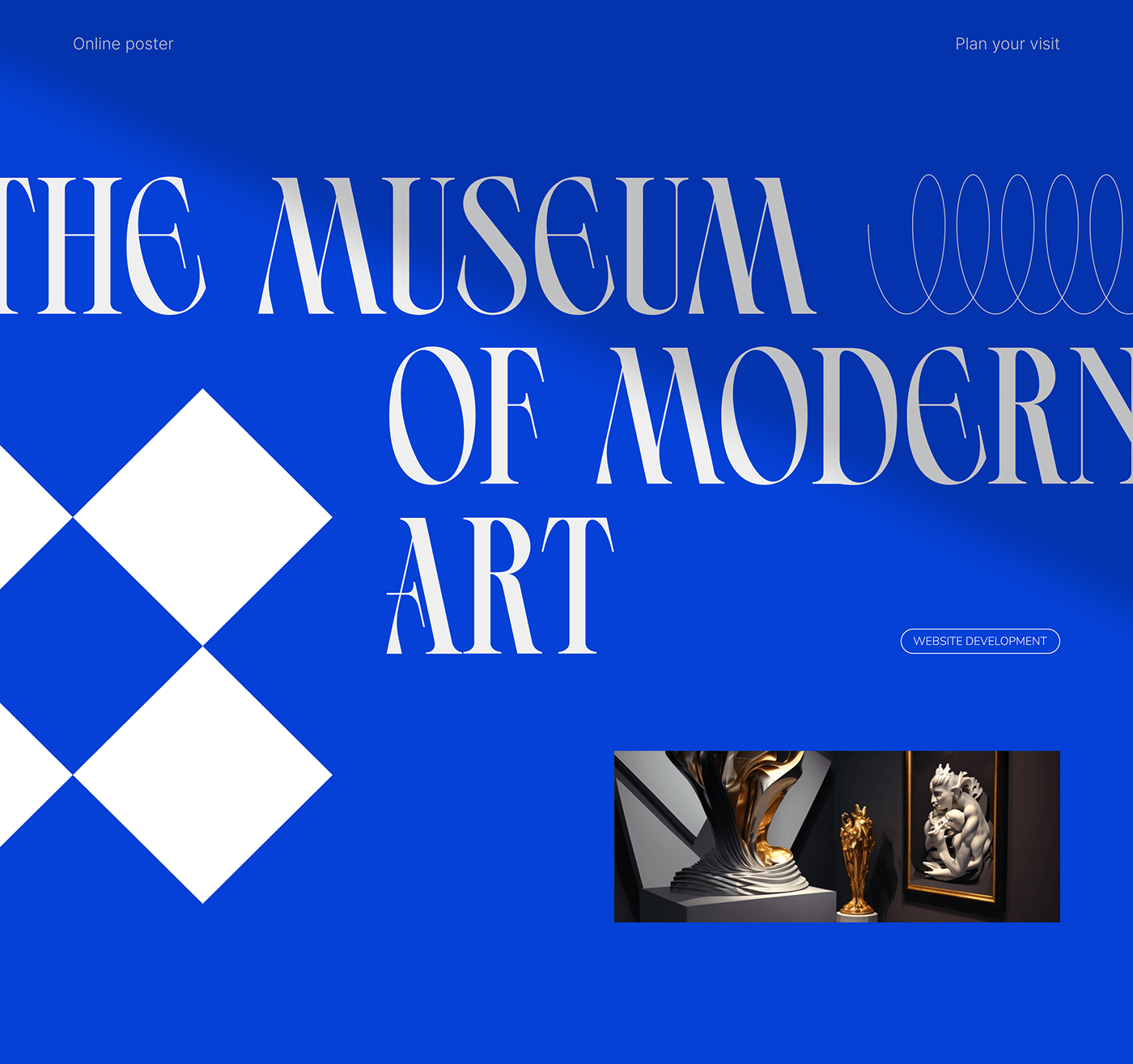 design brand identity Logo Design Website landing page Figma UI/UX Museum of Modern Art Neural Networks banner