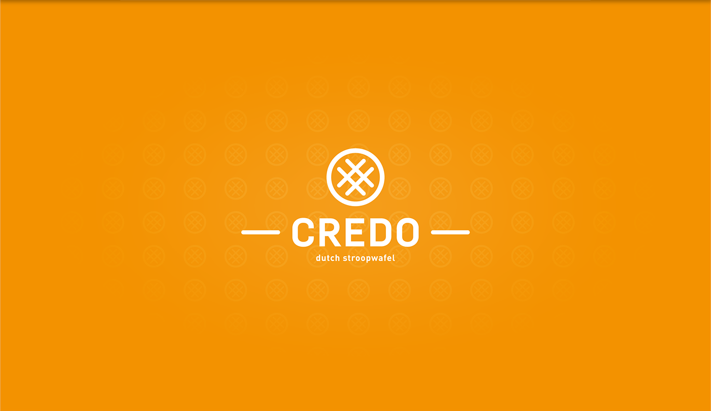 Master design credo stroopwafel dutch yellow orange brand
