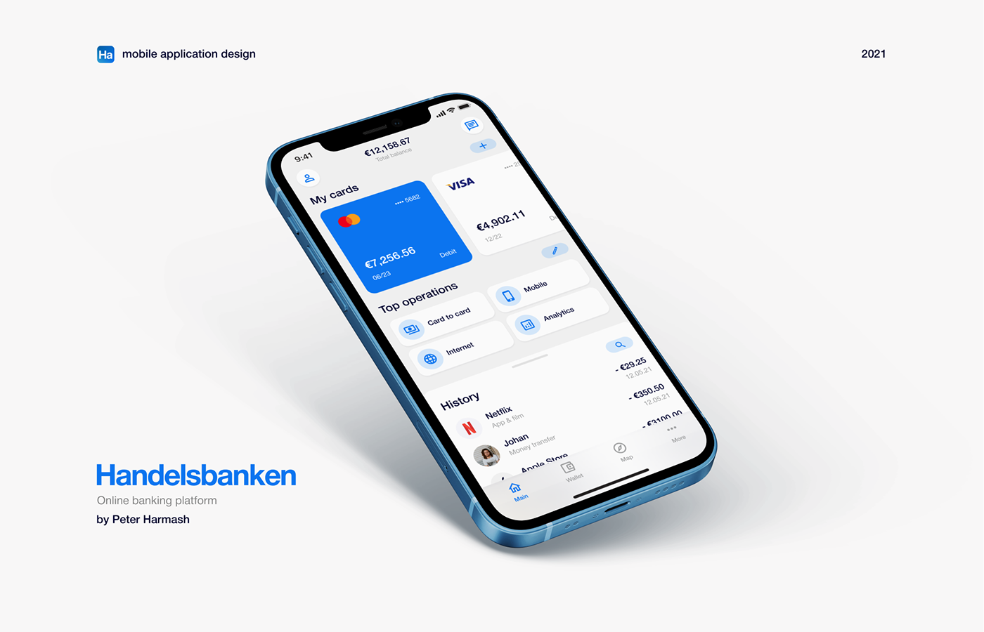 application Bank finance handelsbanken interaction mobile UI ux Webdesign Website