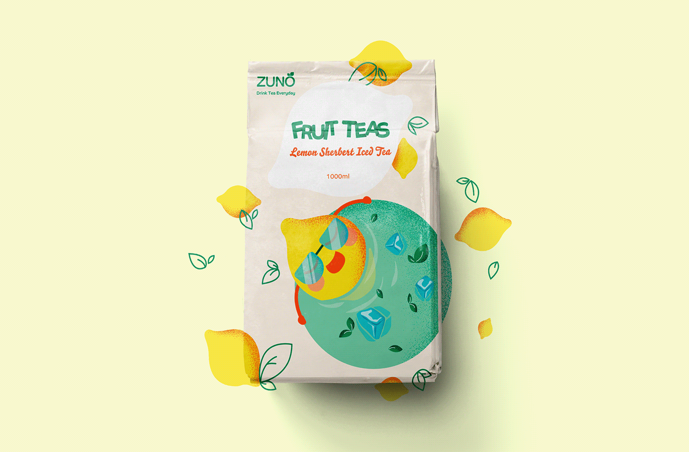 briefbox fruit tea Packaging packaging design ZUNO