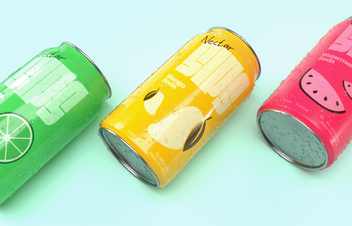 Packaging colorful Fruit soda branding  identity visual drink Playful funny