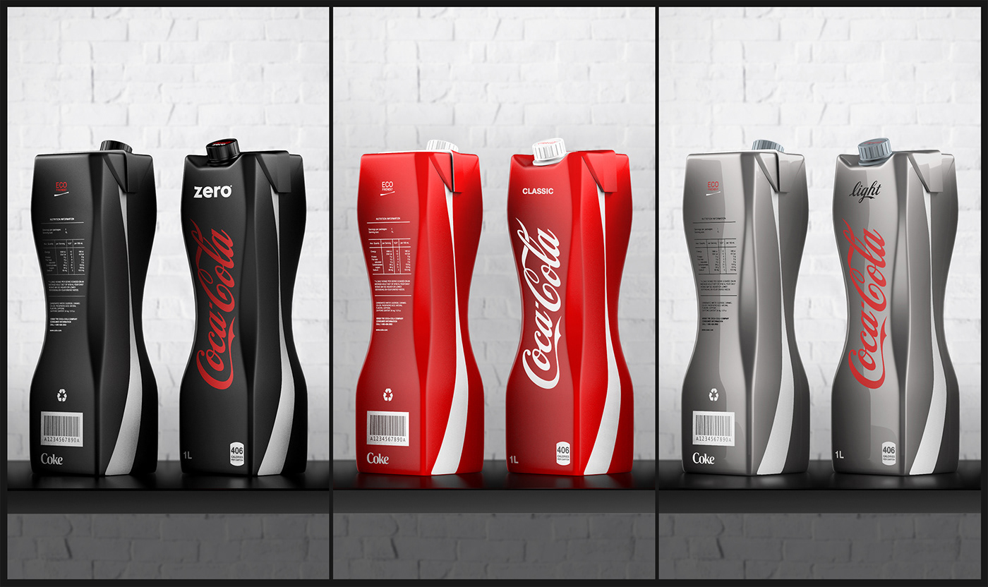 Packaging eco friendly green Coca-Cola coke eco