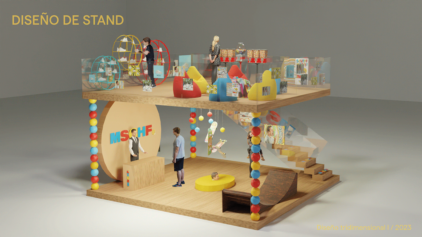 3D Stand design Graphic Designer blender modeling