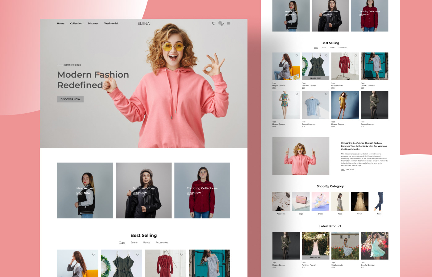 fashion design Ecommerce ecommerce website Website template business brand identity design UI/UX