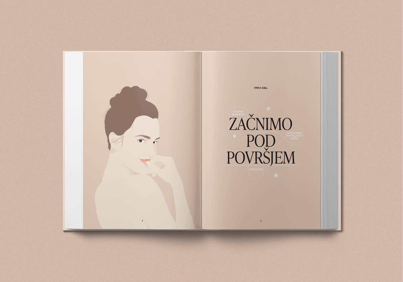 beauty book cosmetics female ILLUSTRATION  pastel portrait print skin skin care