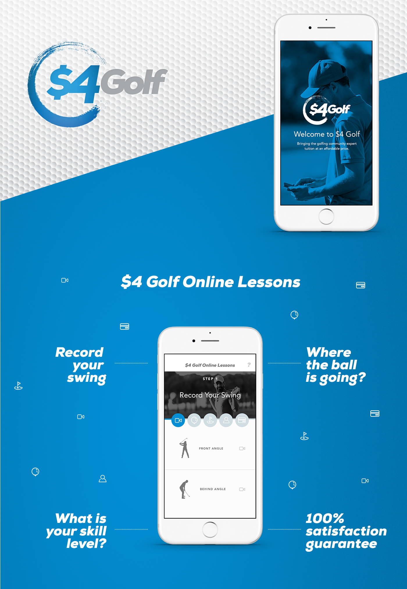 Mobile app mobile design Mobile UI golf app golf