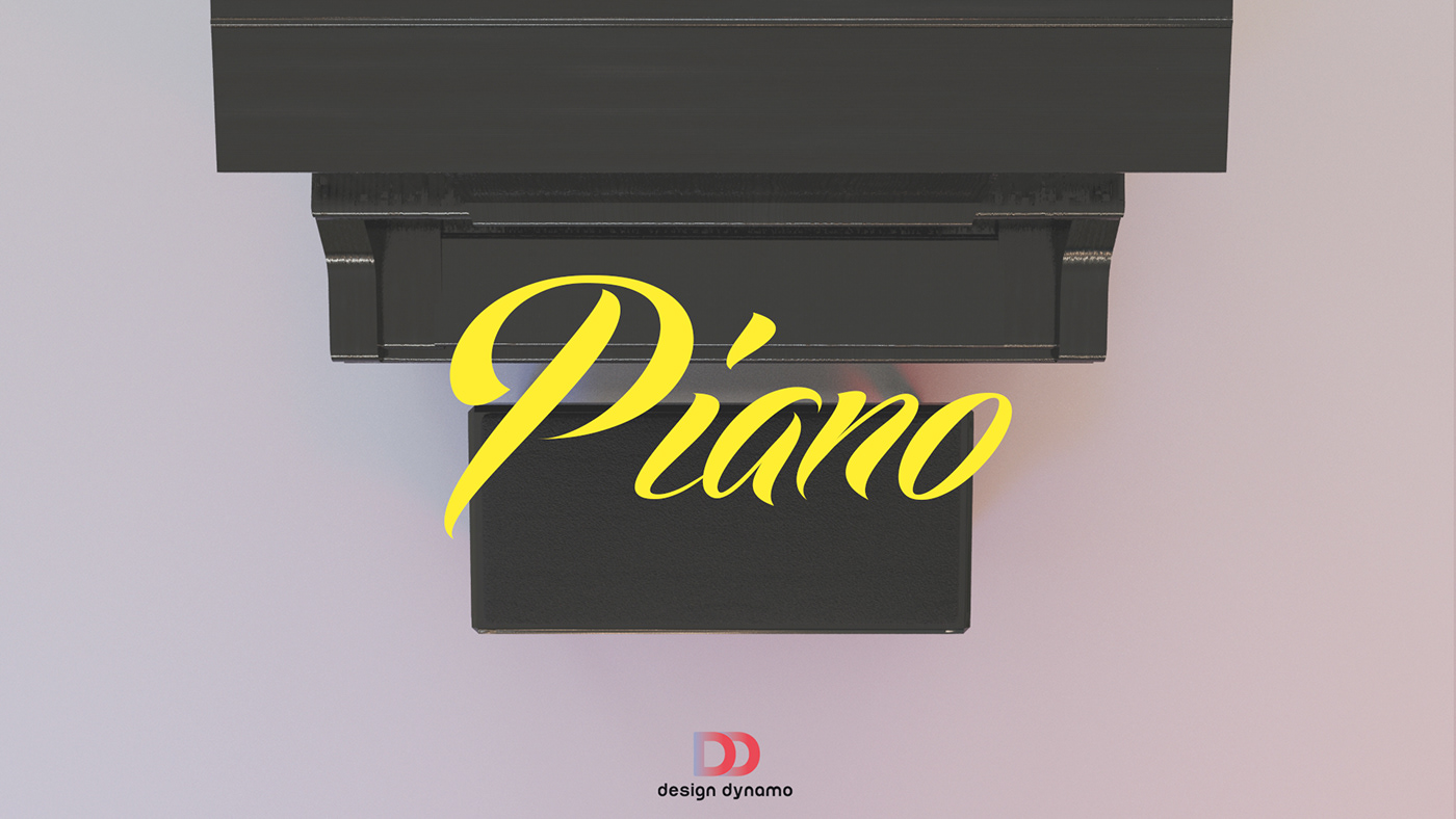 3D model 3ds max corona render  Logo Design music musical keyboard Piano Render Turbosquid