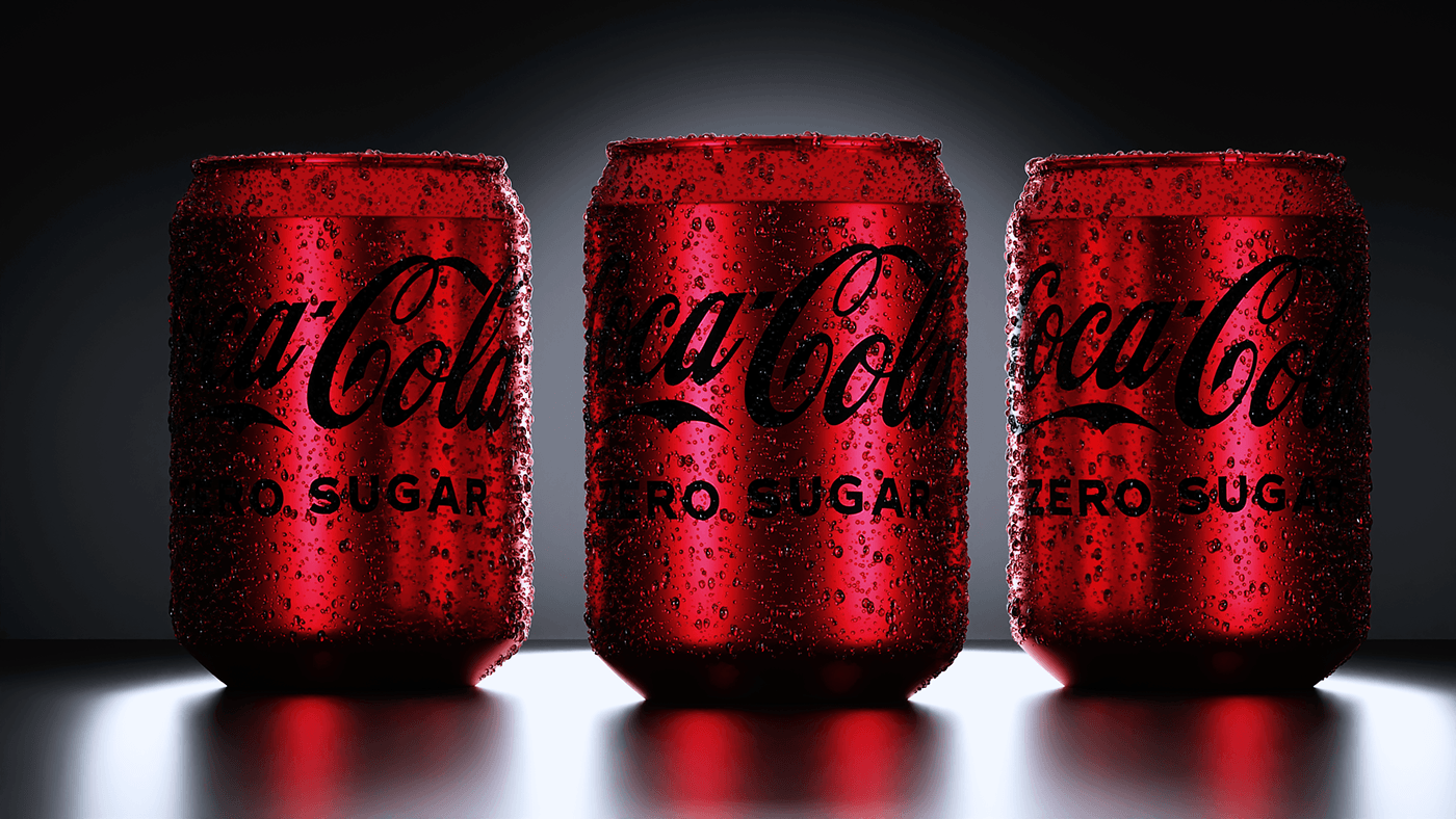 coke Coke Zero visualization 3D 3d modeling 3D Rendering blender blender 3d art productvisualization