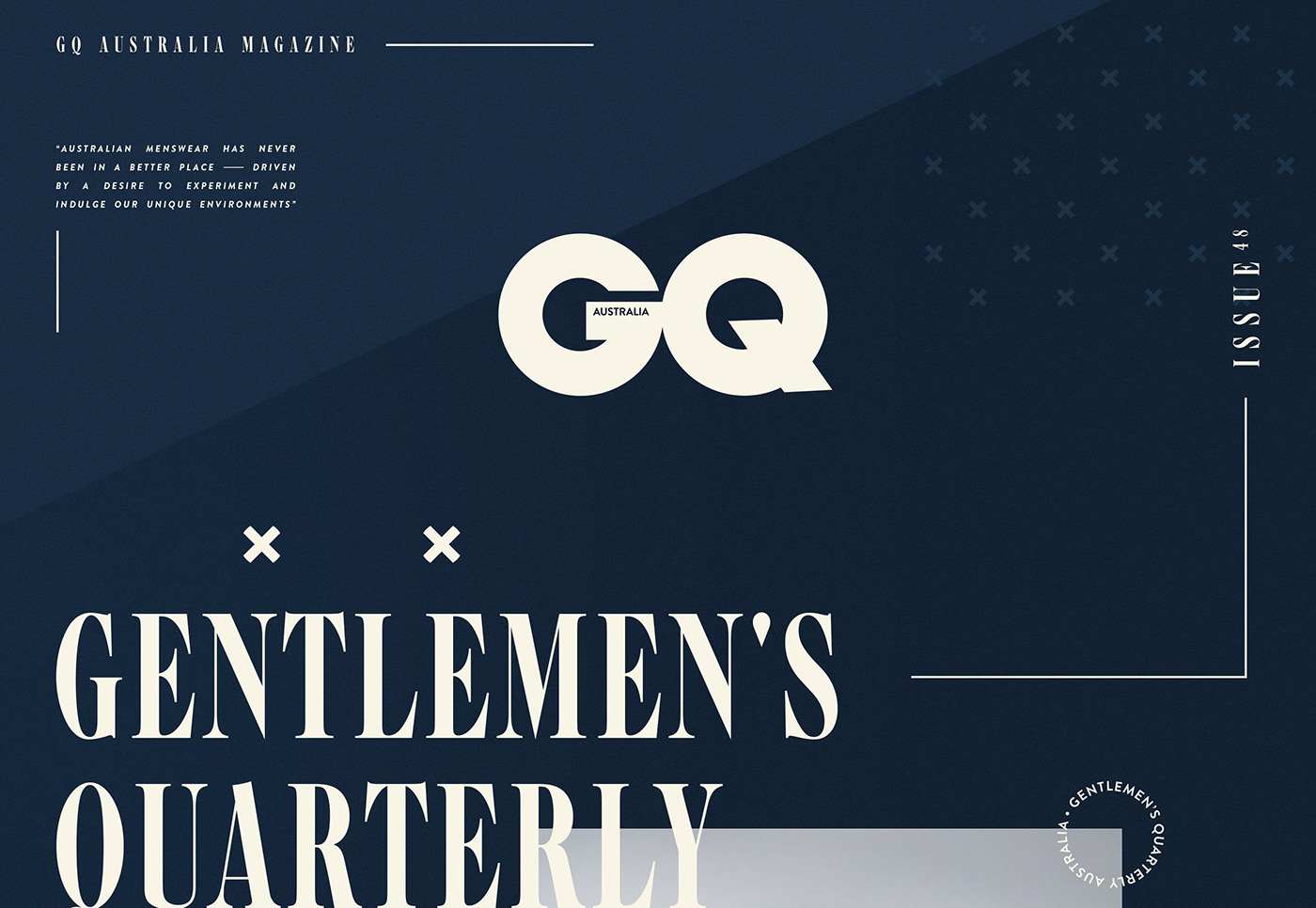 editorial graphic design  art direction  typography   design print publication GQ Layout Photography 