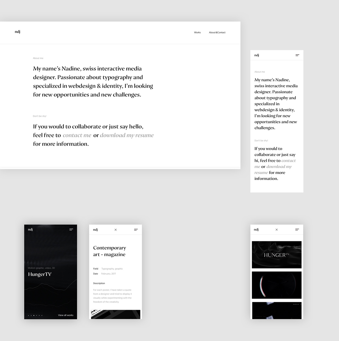 portfolio Webdesign typography   projects Responsive