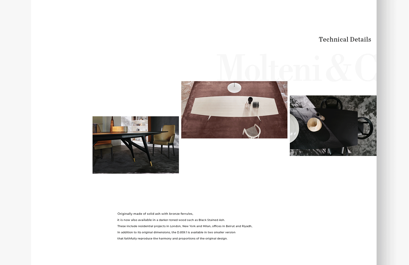 chair furniture interaction Interior Molteni&C table UI UI/UX ux Webdesign