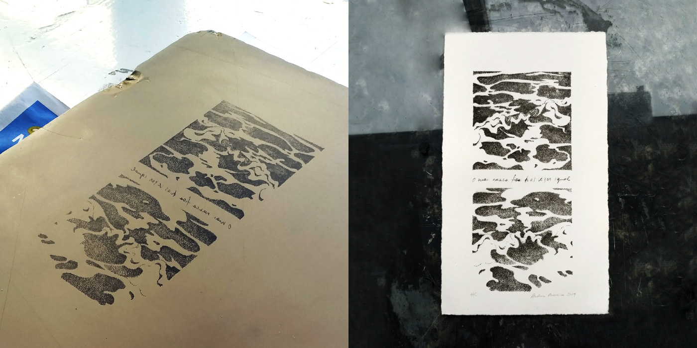arte impreso arte impressa grabado GRAVURA gravure litografia litography mar press art sea