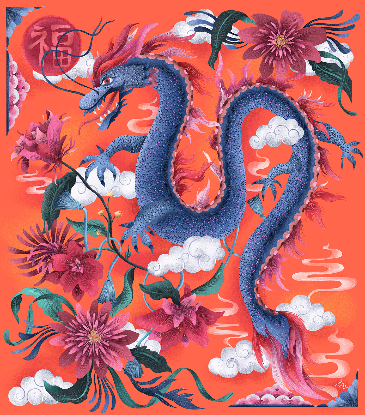 asian Lunar New Year dragon dragon illustration chinese lunar asia china vietnam Asian new year