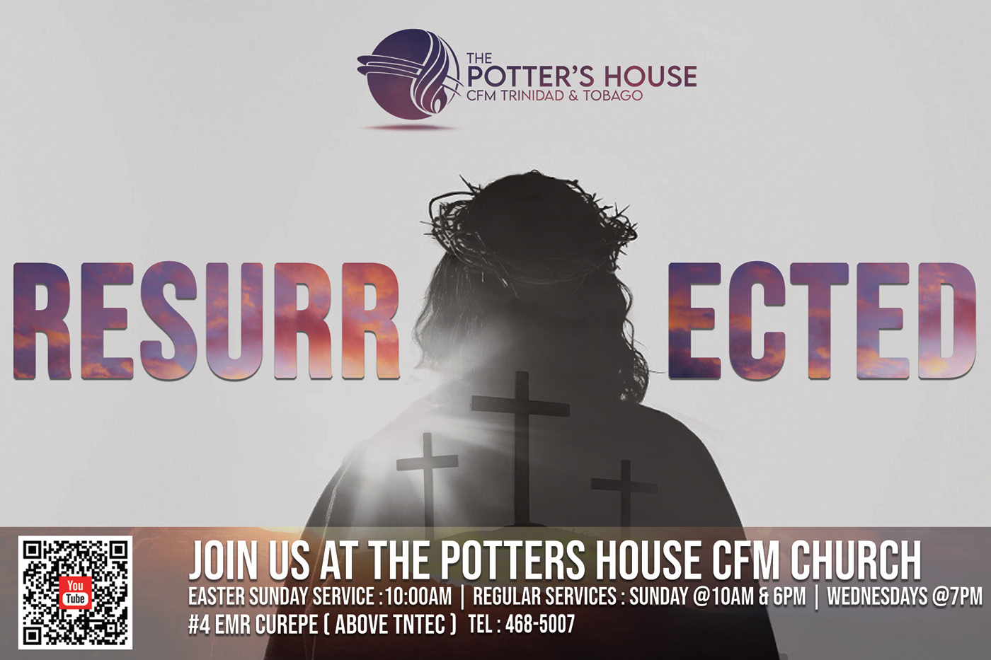 CFM Christian church Church Flyer Easter jesus outreach potter's house