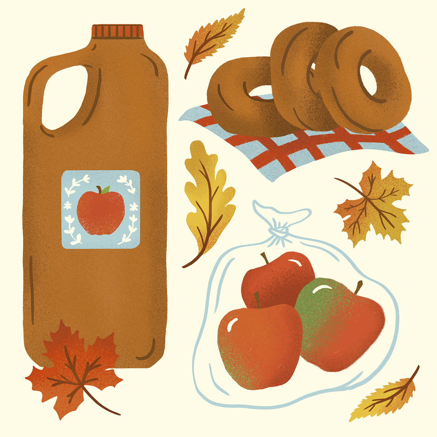 ILLUSTRATION  food illustration Cookbook Illustration apples autumn culinary illustration