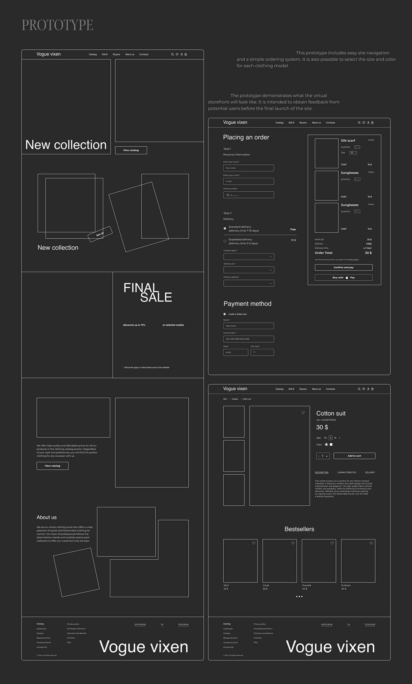 UI/UX Figma Web Design  Website Fashion  design UX design Mobile app Adaptive clothes