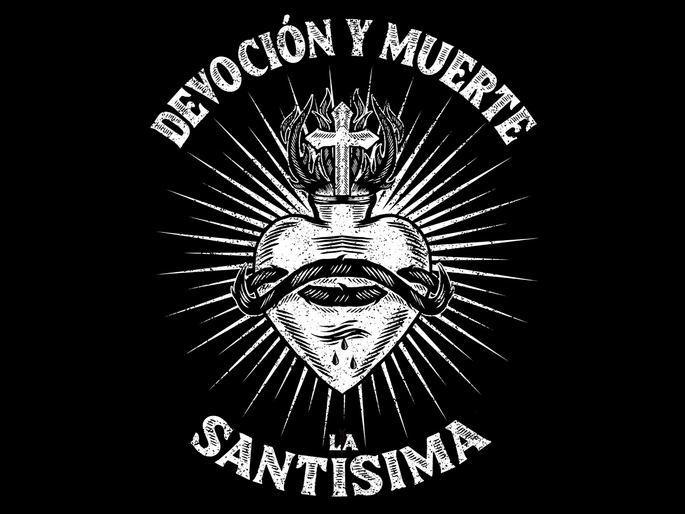 bottle gusano holy mexico sacredheart saint Tequila traditional tshirt vintage