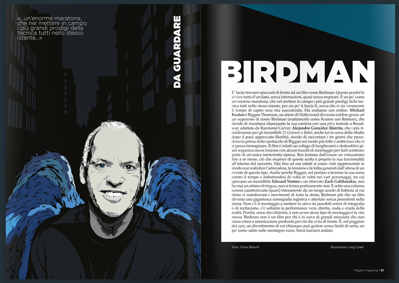 birdman movie Michael Keaton vector wacom