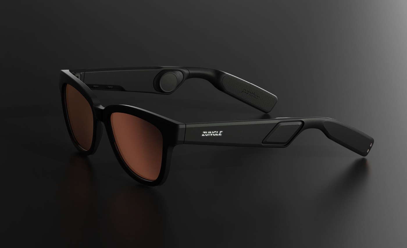 Zungle Wearable sound bone conduction glasses Fashion  product design bkid