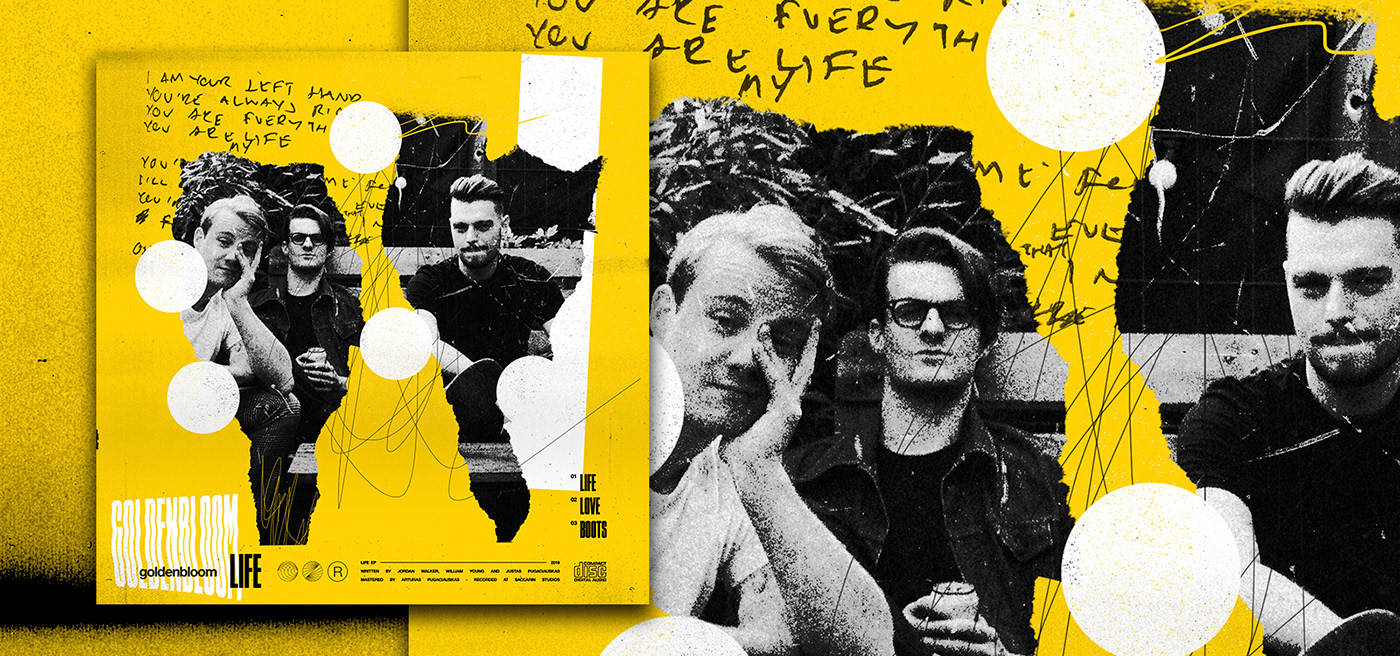music artwork collage grunge punk yellow design ILLUSTRATION 